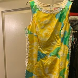 Lilly Pulitzer yellow rose dress